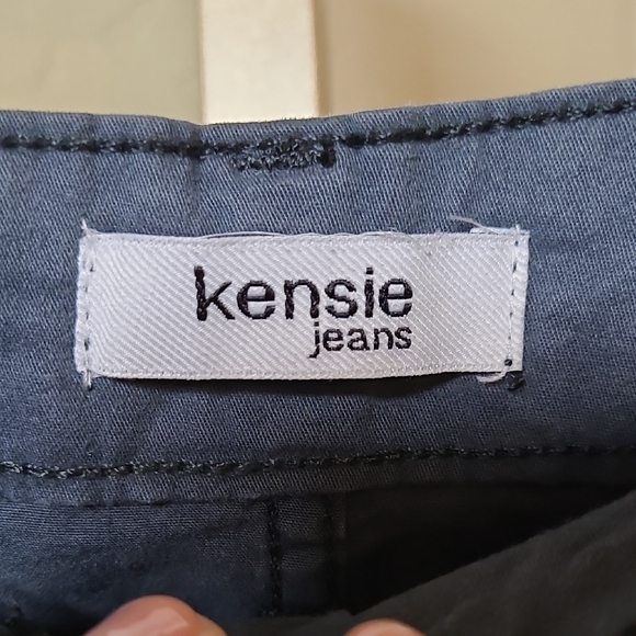 Kensie Women's Cargo Style Navy Blue Cargo Jeans Size 14 - Picture 2 of 11